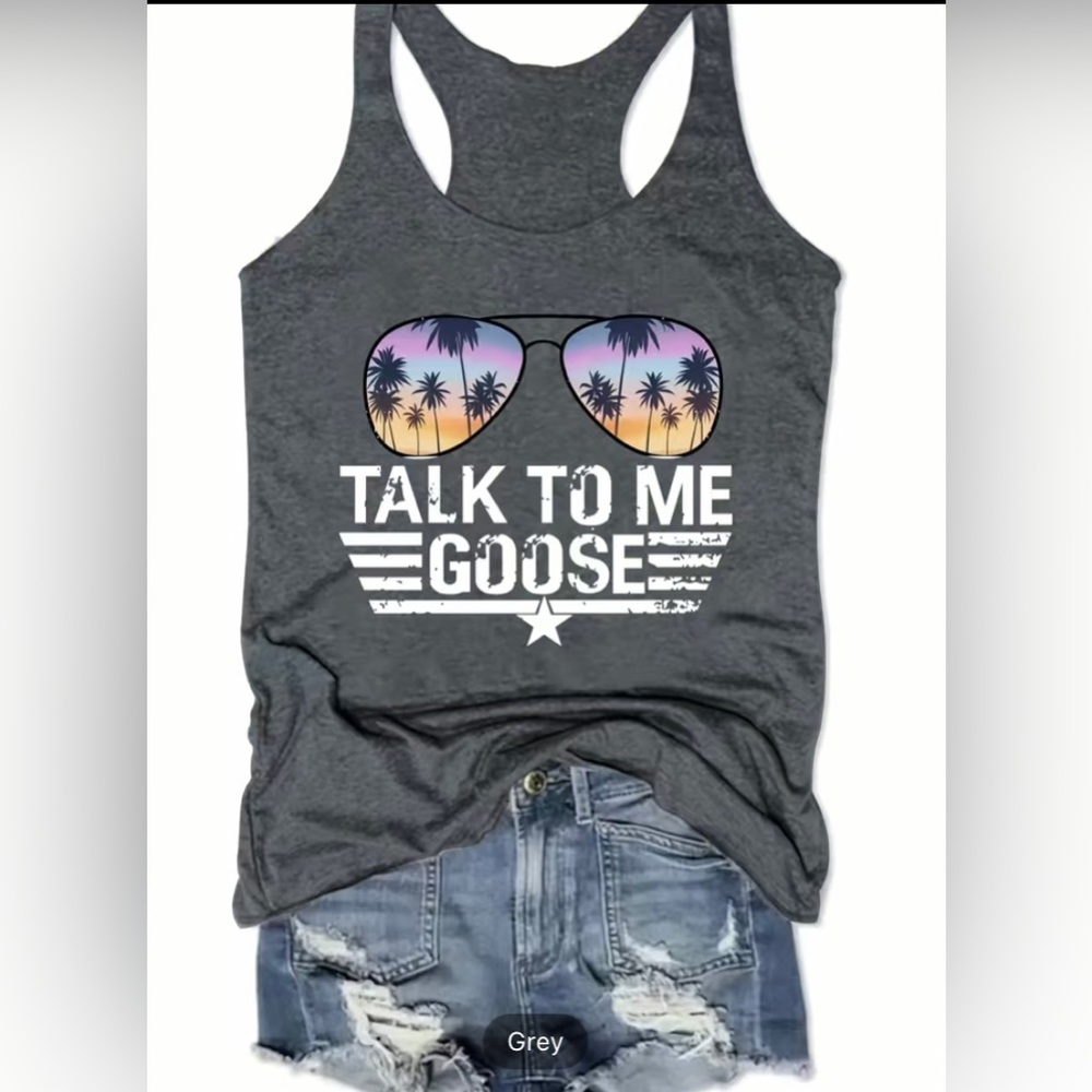 NWOT Talk to me Goose Tank/Yoga tank